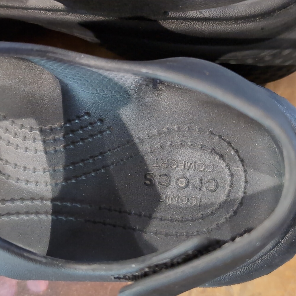 CROCS Black Platform Sandals - Picture 4 of 5